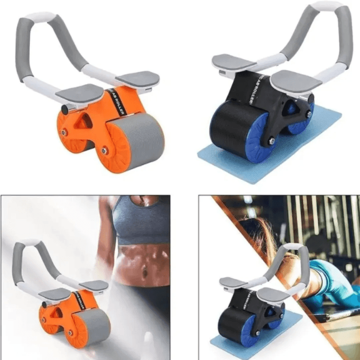 Automatic Rebound Ab Roller with Padded Elbow Support
