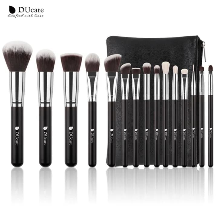 DUcare Professional Makeup Brushes Set 15 Pcs with Pouch by Genuine Collection
