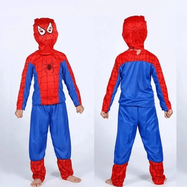Kids Spider-Man Costume with Cloth Mask – Superhero Dress Up Outfit for Babies & Kids