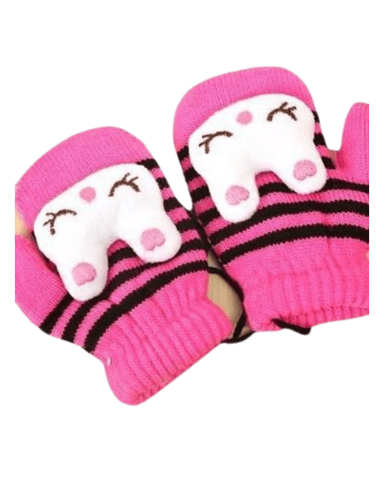 Baby Mittens - Easy Wearing Free And Adjustable Size 1 Pair Winter Gloves For Kids (3 Months To 2 Years Kids Winter Gloves Free And Adjustable Size.)