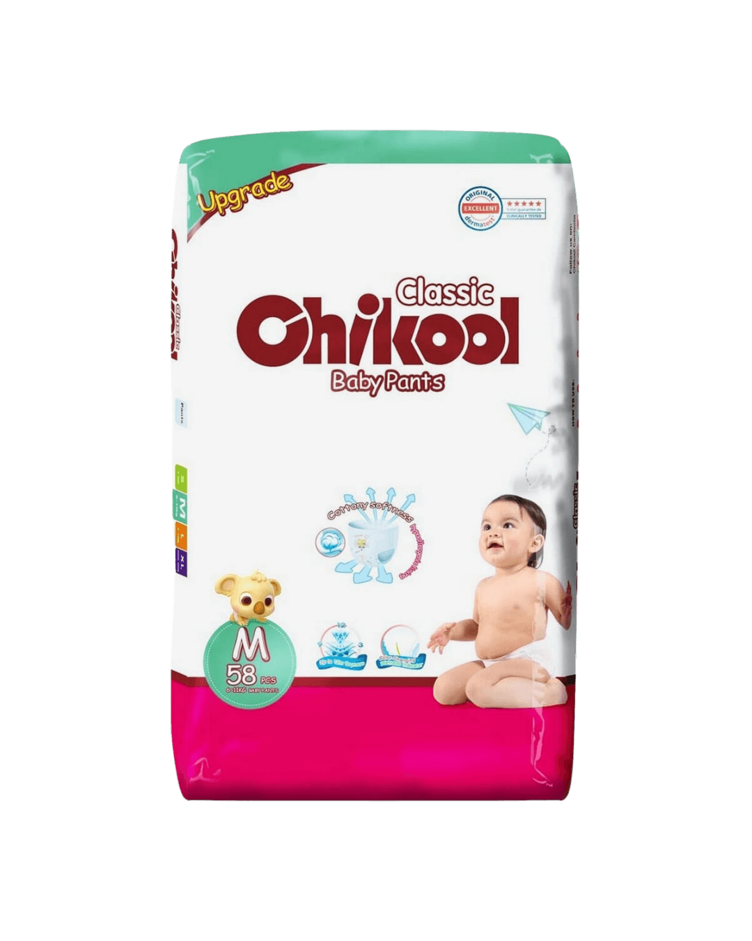 Chikool Diapers M-58pcs | (6- 11 kg)