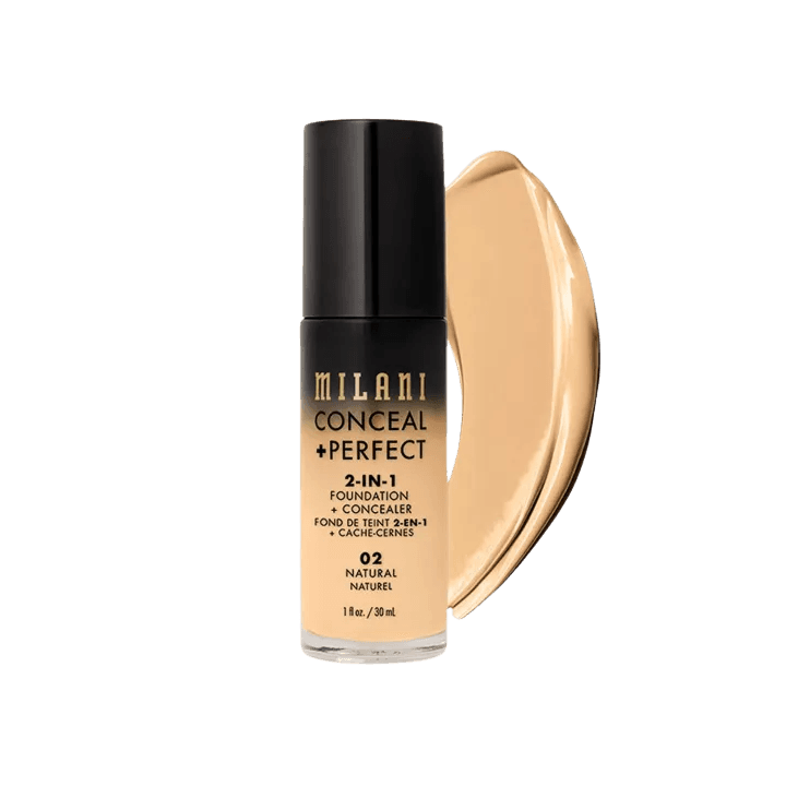 Milani Conceal + Perfect 2-in-1 Foundation & Concealer – Shade 01 Creamy Vanilla (≈ 30 ml)