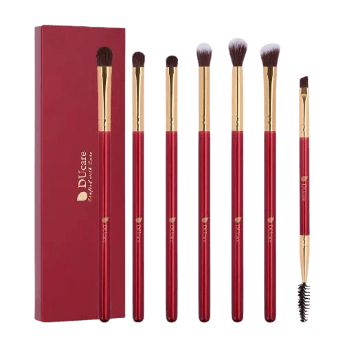 DUcare 7-Piece Eye Makeup Brush Set with Free Lipliner (Genuine Collection)