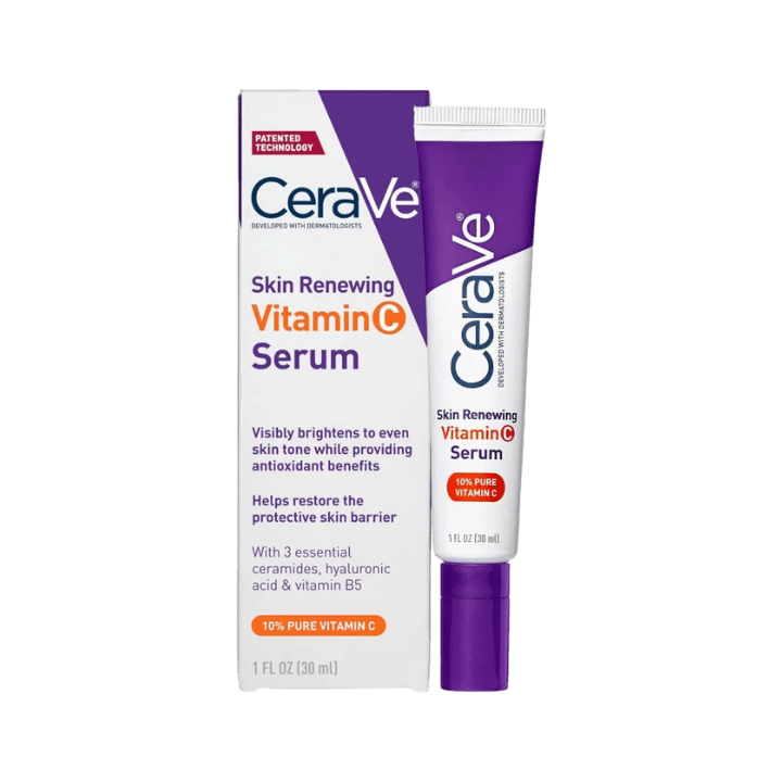CeraVe Skin Renewing Vitamin C Serum 30ml – Antioxidant Brightening & Hydrating Face Serum