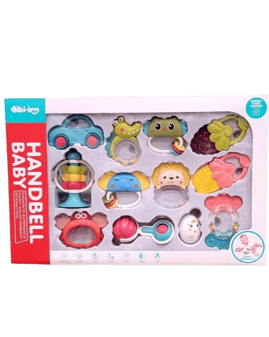 Handbell Baby Rattles for Kids 12 Pieces - 86-608