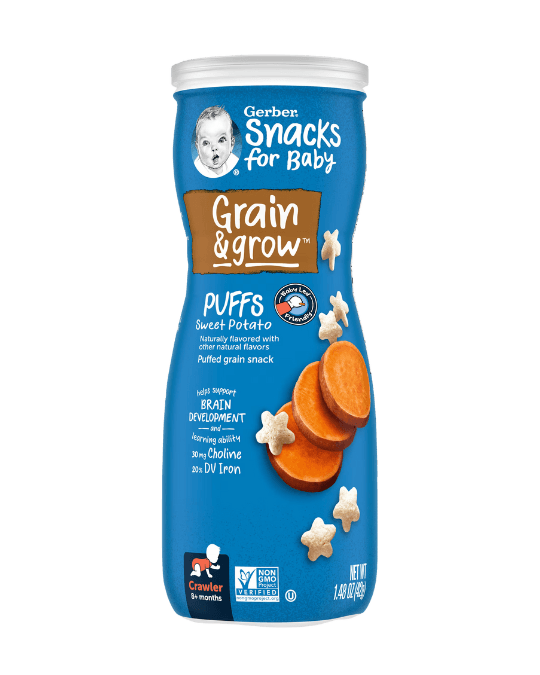 Gerber Grain & Grow Puffs Sweet Potato 8+ Months - 1.48 oz (42 g)