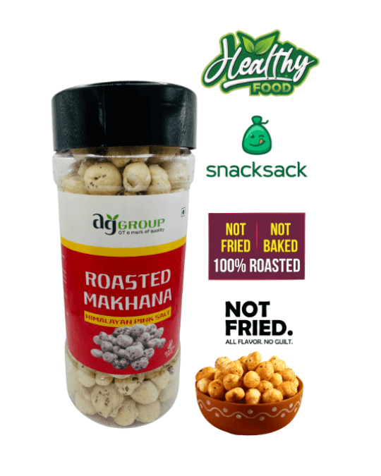 Makhana Fox Nuts Roasted Himalayan Pink Salt Mix Snacks