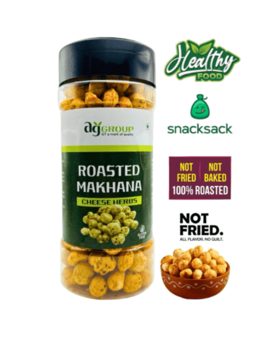 Makhana Roasted Cheese Herbs Flavour Fox Nuts Snacks