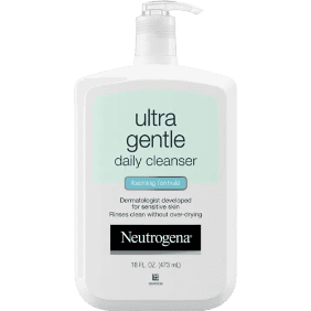 Neutrogena Ultra Gentle Daily Facial Cleanser – Sensitive Skin, Oil-Free & Soap-Free, 16 oz