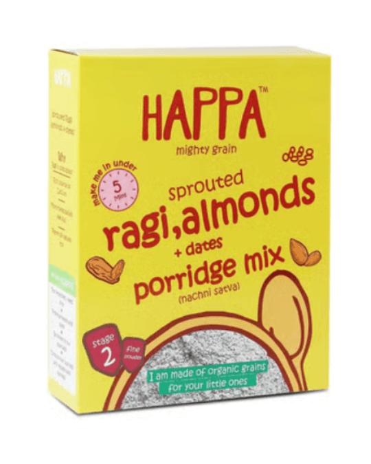Happa Mighty Grain Sprouted Ragi, Almonds + Dates Porridge Mix