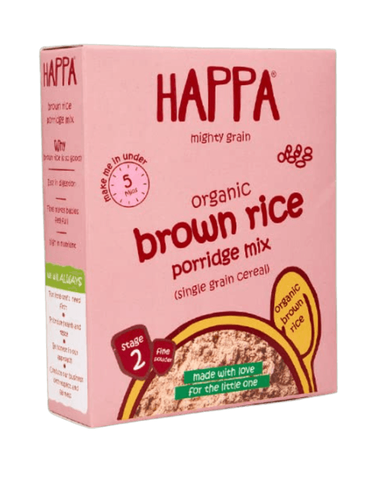 HAPPA mighty grain organic brown rice , banana mango porridge mix