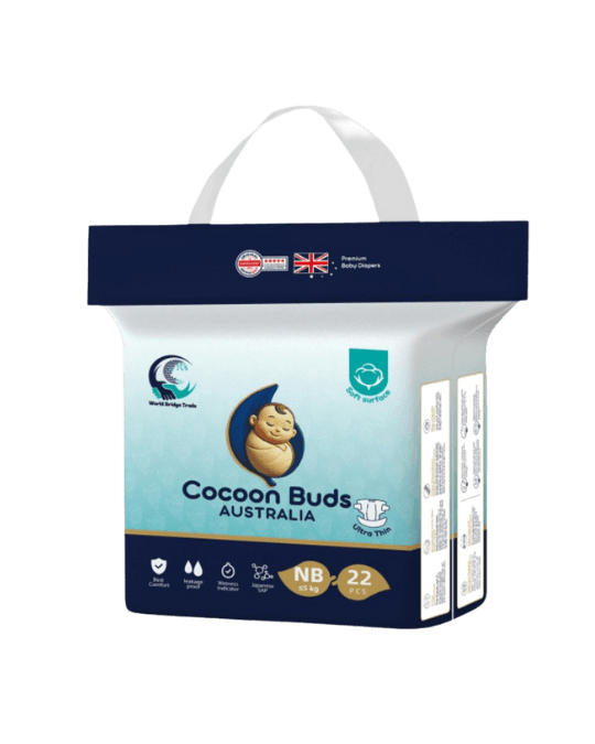 Cocoon Buds Australia Diapers NB - 22 Pcs