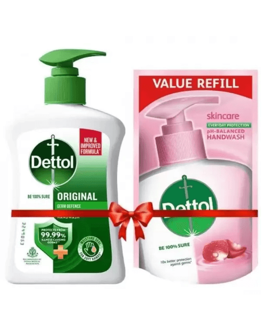 Dettol Handwash combo pack . Free 175ml Refill .