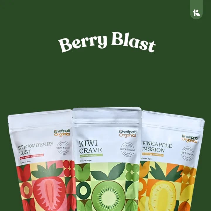 Khetipati Organics Dehydrated Fruits – Berries Blast Healthy Dried Fruit Snack