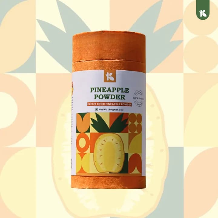 Khetipati Organics Premium Pineapple Powder – No Added Sugar, Natural Dehydrated Fruit Powder
