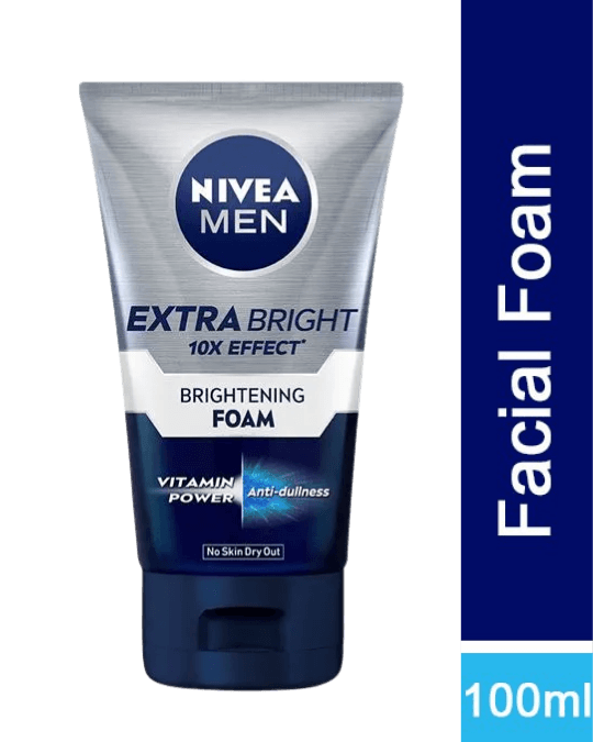 NIVEA MEN Extra Bright 10X Effect Brightening Foam 100gm