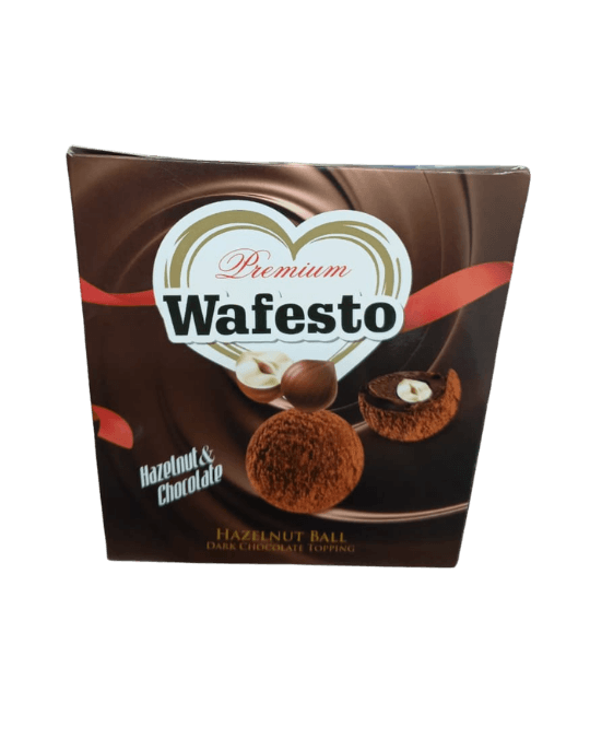 Wafesto Hazelnut & Chocolate Ball with Dark Chocolate topping 150gm