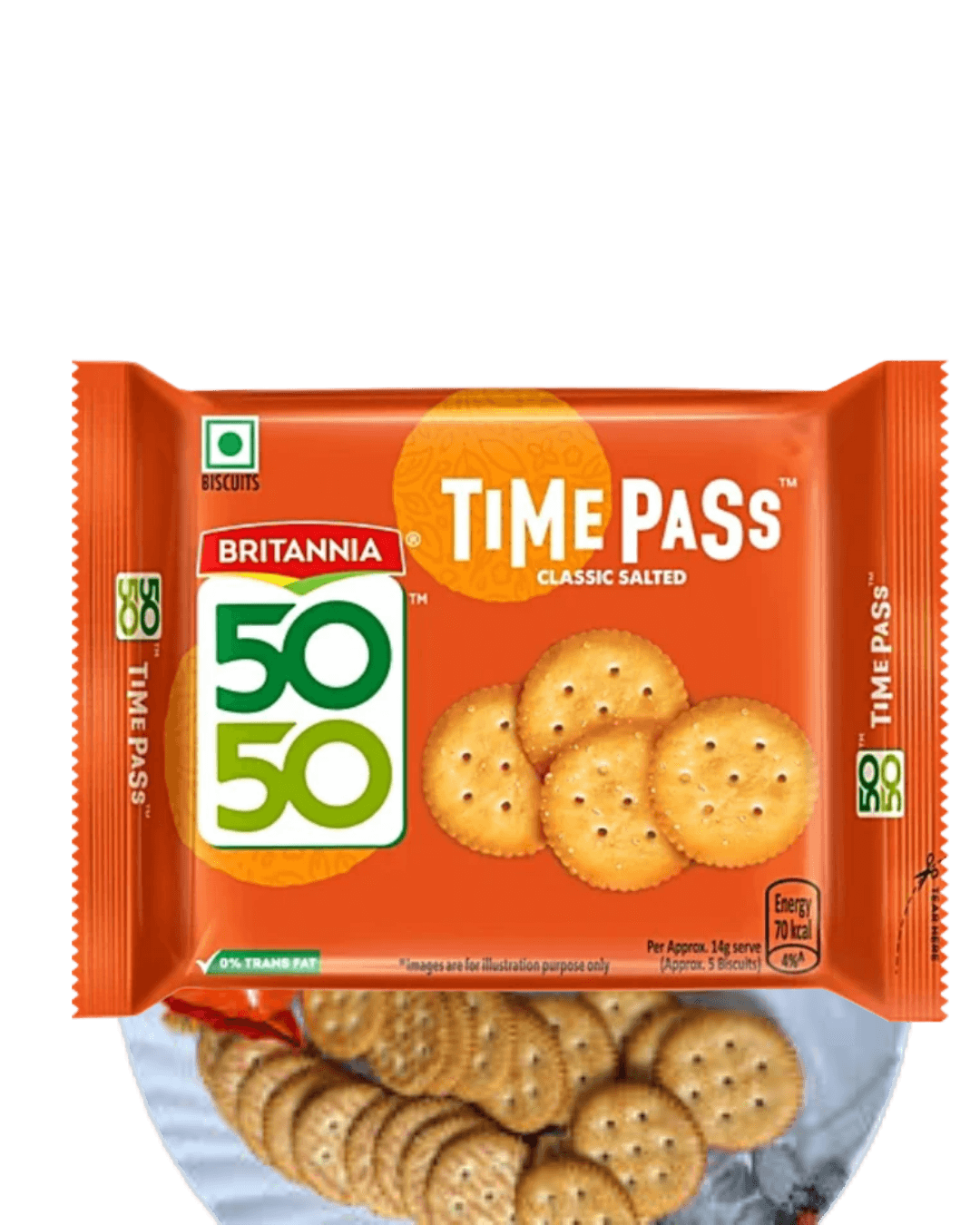 Britannia 50-50 Timepass Classic Salted Biscuits 150gm