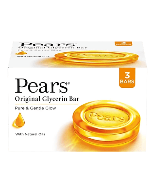 Pears Original Glycerin Bar (Pure & Gentle Glow) 3 unit x 125gm