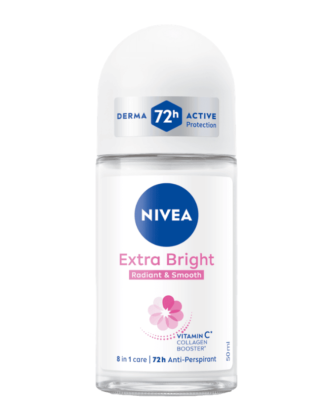 NIVEA Extra Bright Radiant & Smooth roll-on deodorant