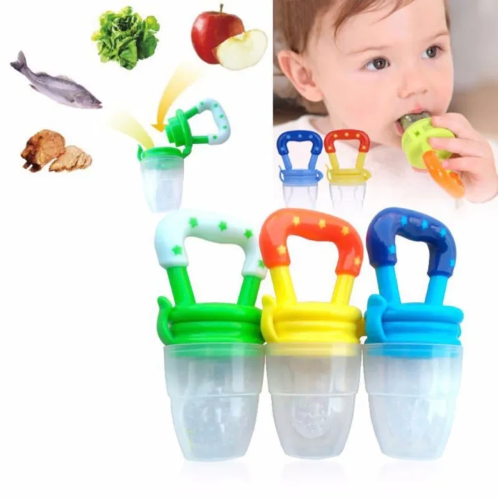 Baby Silicone Fruit Gum Teether with Portable Plastic Case