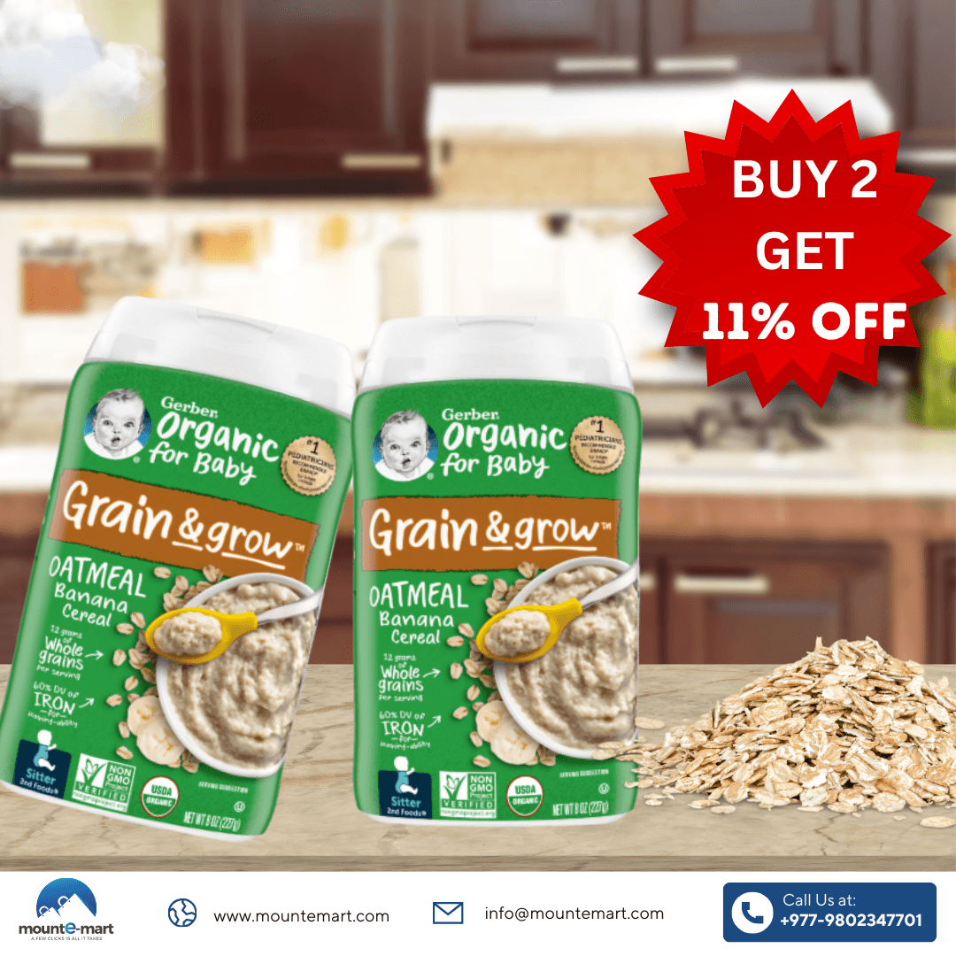 Gerber Organic | Oatmeal Banana Cereal | 2nd Foods (227 g) | Buy 2 get 11% OFF