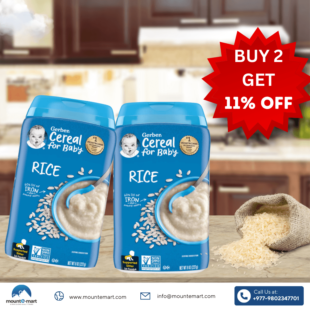 Gerber Rice Cereal for Baby | 1st Foods | 8 oz (227 g) |Buy 2 Get 11% OFF