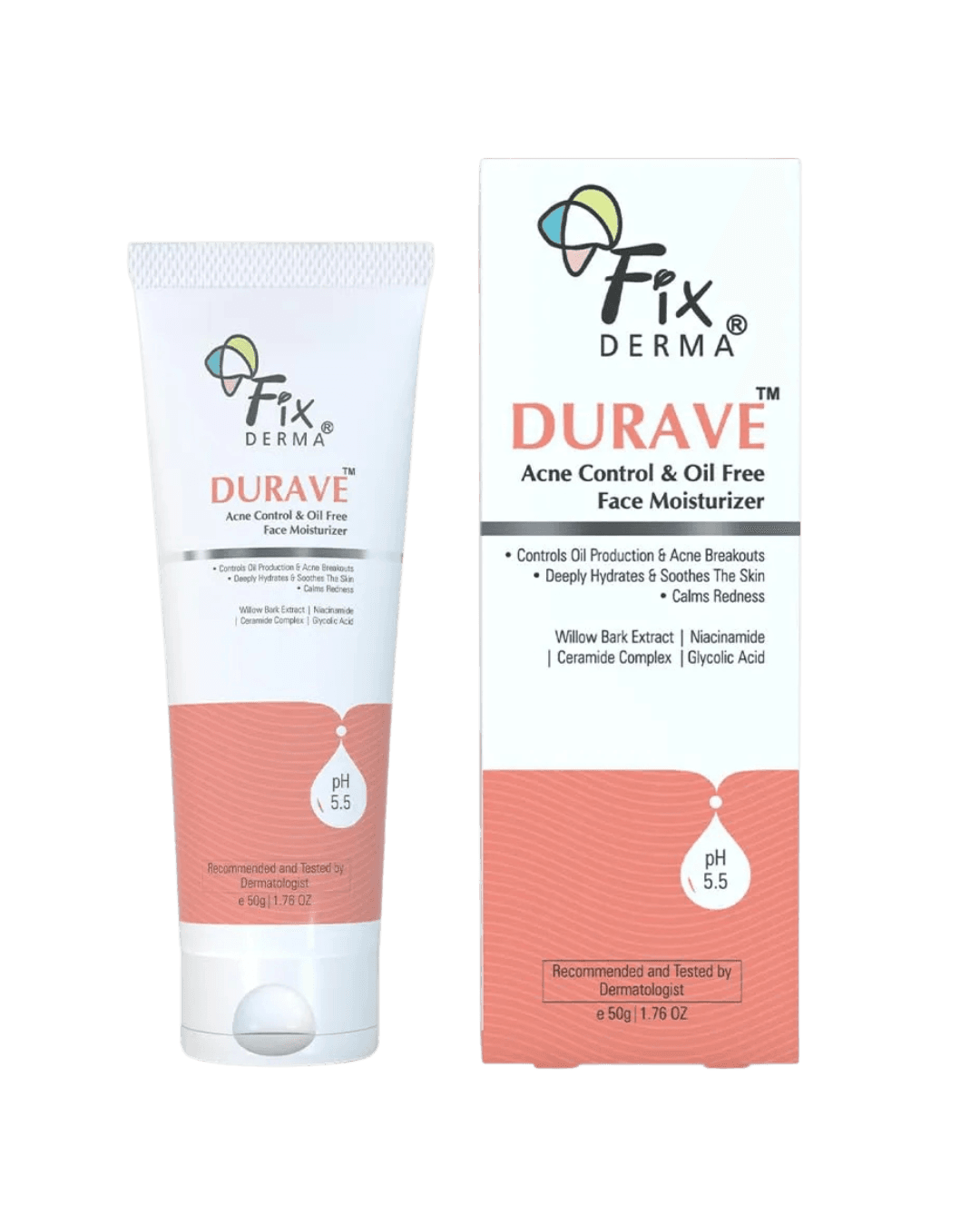 Fix Derma | Durave | Acne Control & Oil Free Moisturizer | 50 gm