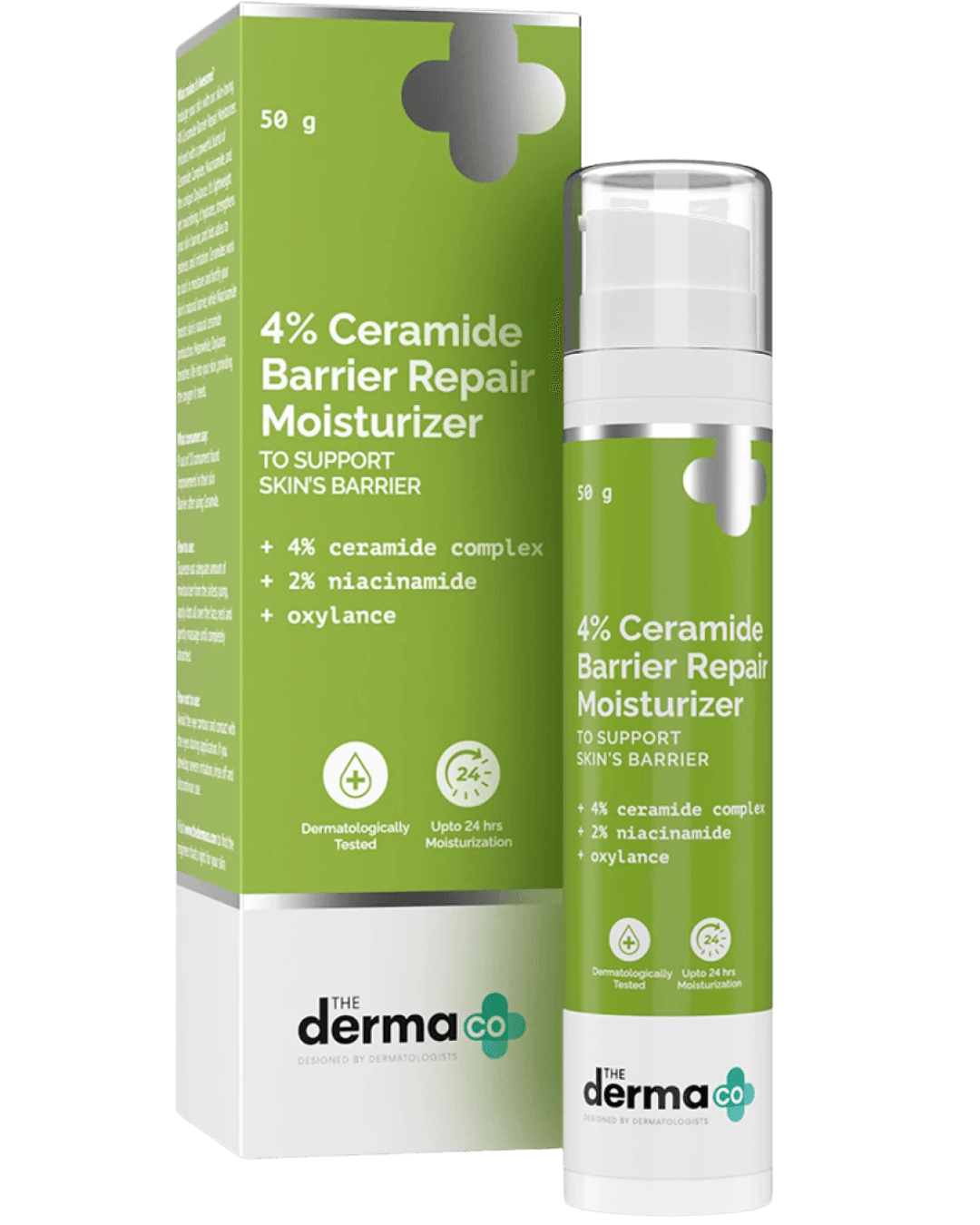 The Derma Co | 4% Ceramide Barrier Repair Moisturizer | Niacinamide & Oxylance I For All Skin Type | 50gm