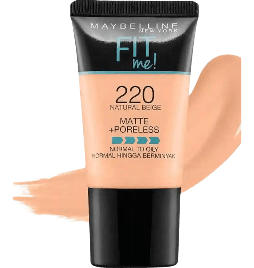 Maybelline FIT ME Tube Foundation Shade 220 Natural Beige | 18ml