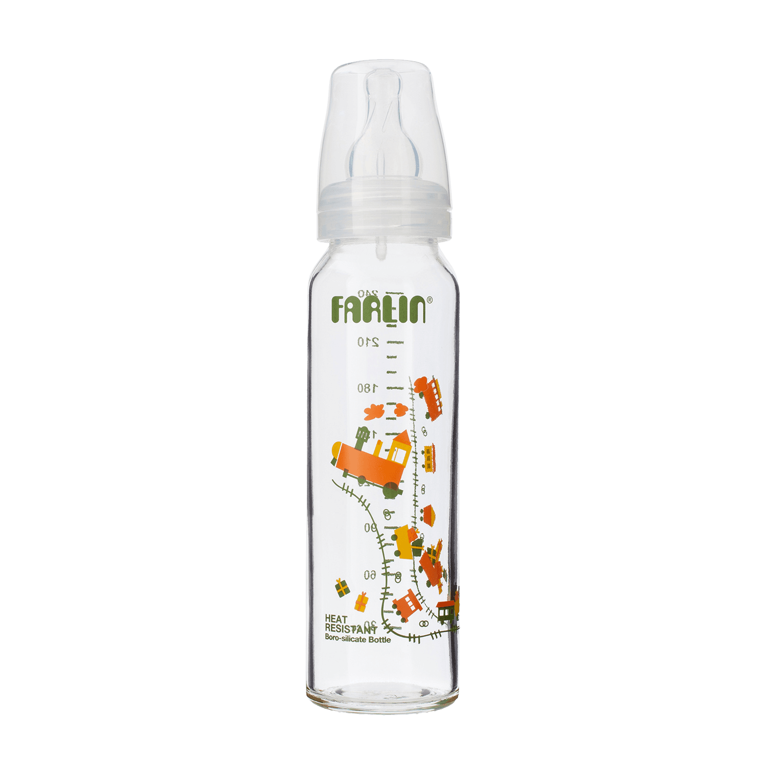 Farlin | Heat Resistant α-33 | 6M+ | Large Glass Feeding Bottle | 240Ml
