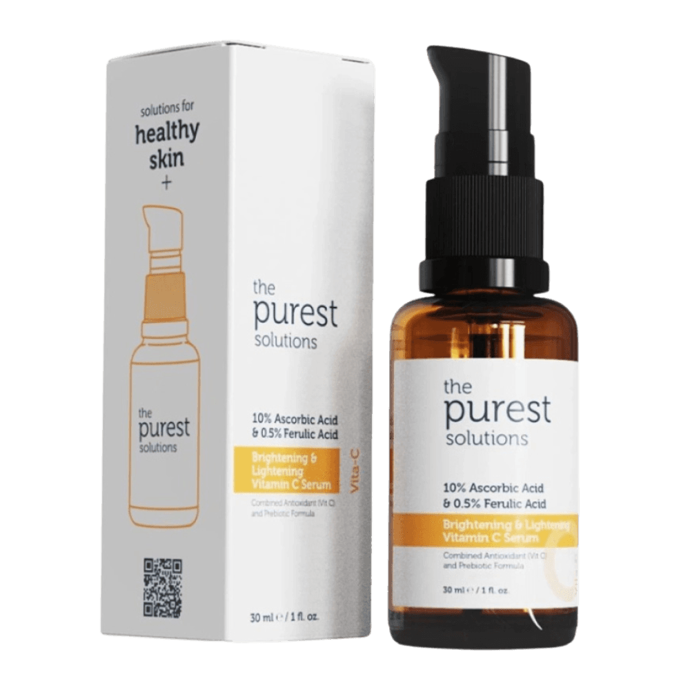 The Purest Solutions Brightening & Lightening Vitamin C Serum 10% Ascorbic acid & Ferulic Acid 0.5% | 30ml