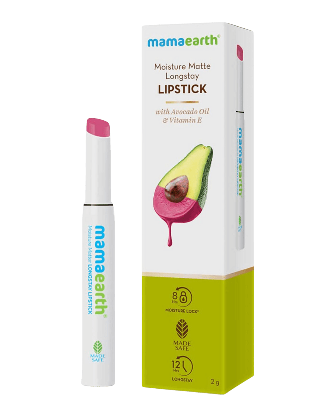 Mamaearth | Moisture Matte Long Stay Lipstick | 10 Pink Lemonade | 2g