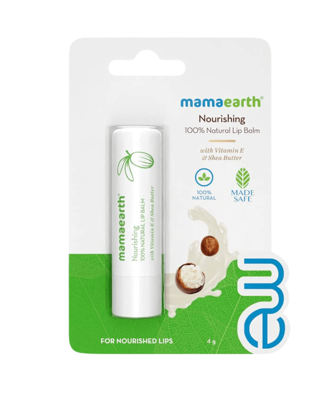 Mamaearth | Nourishing Lip Balm | 100% Natural | Vitamin E and Shea Butter | 4 g
