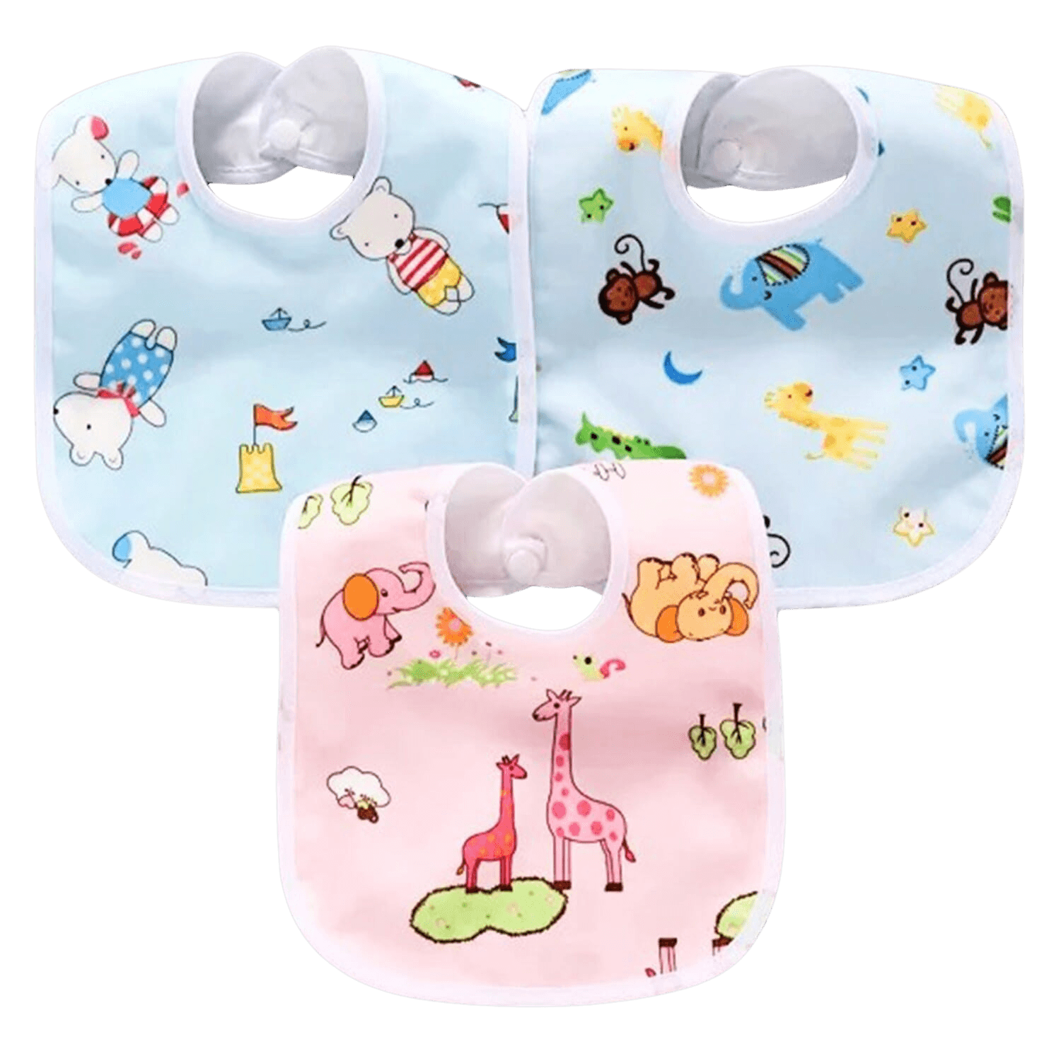 3 Pieces | Waterproof Baby Bib | Multicolor