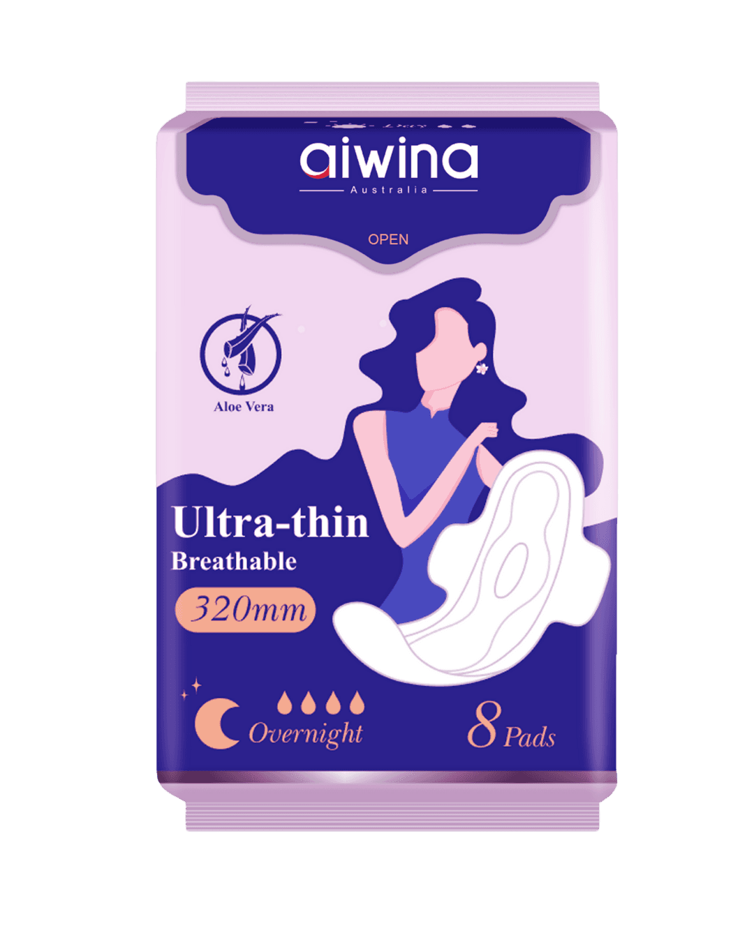 Aiwina | Ultra Thin 320mm | Sanitary Pads | 8 Pads