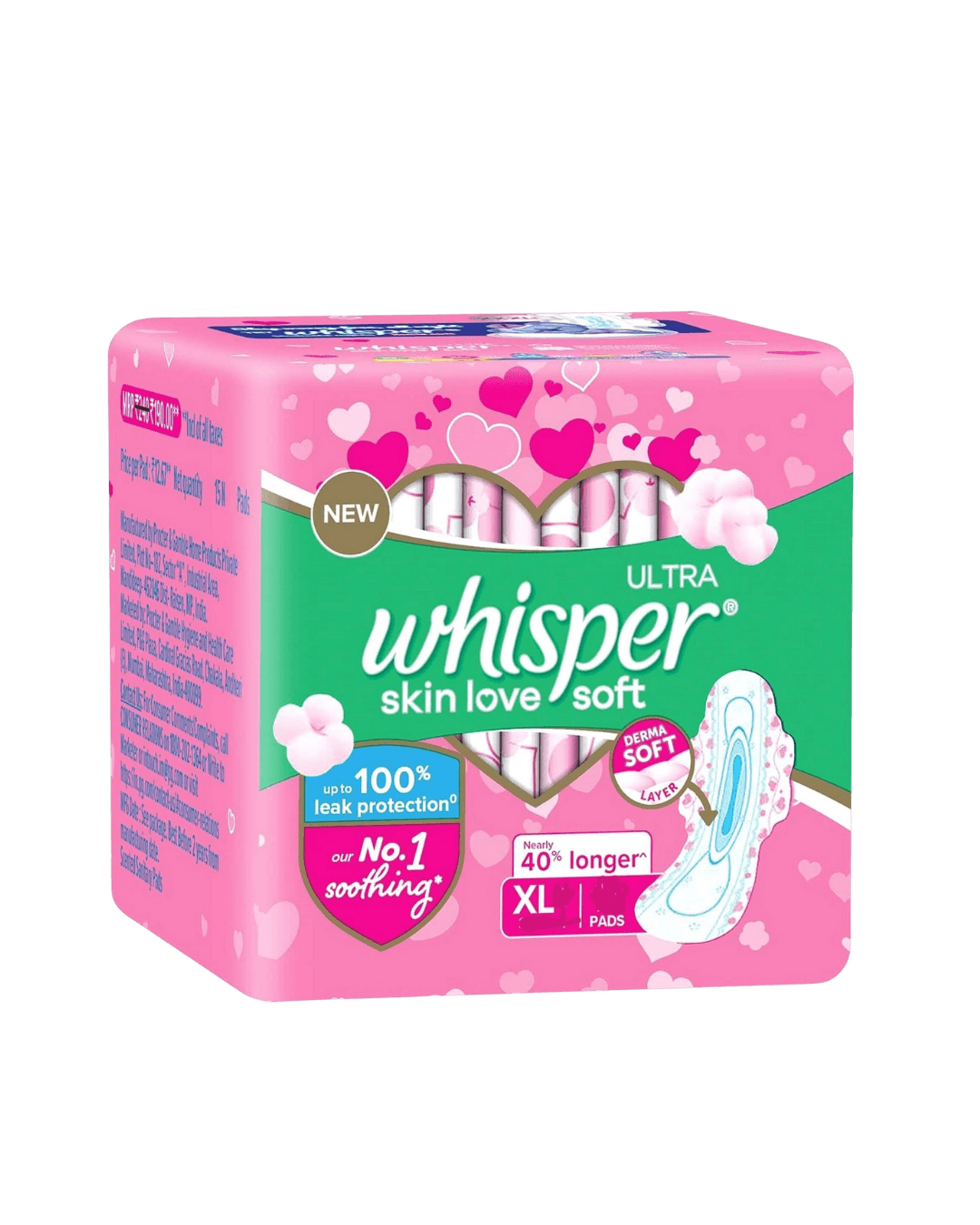 Whisper | Ultra Soft | Sanitary Pads | XL+ |15Pads