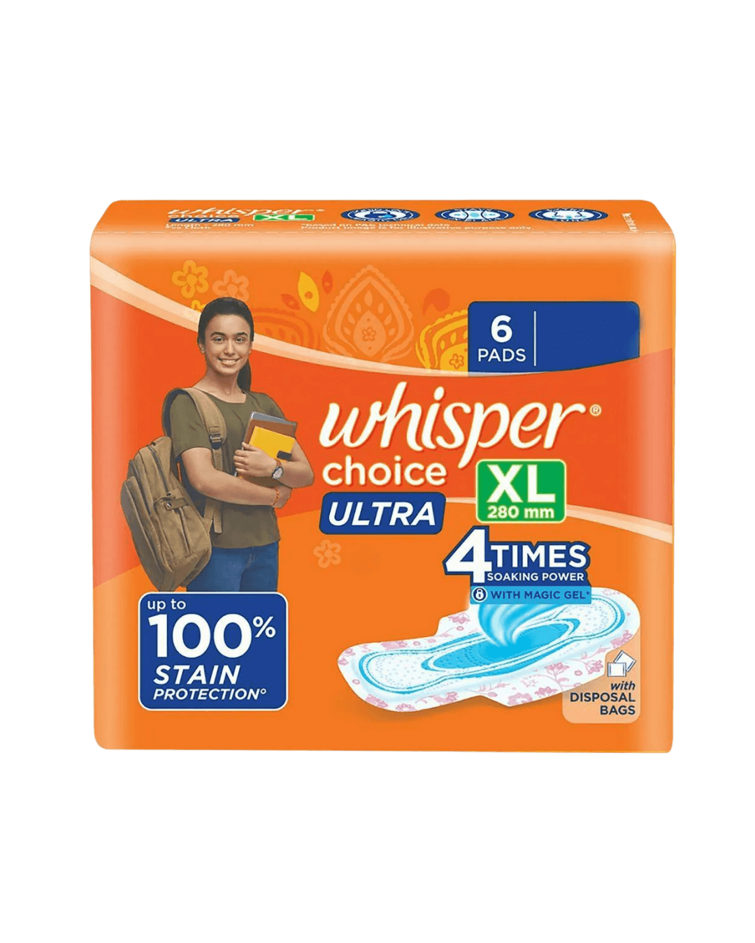 Whisper | Ultra Choice Wings | Santitary Pads | 6Pcs
