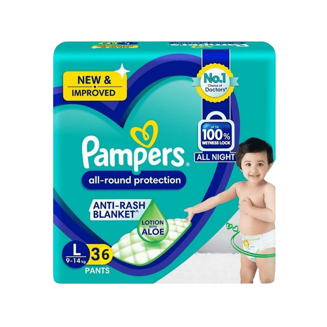 Pampers Diapers Baby Pants | Large | 36 pcs