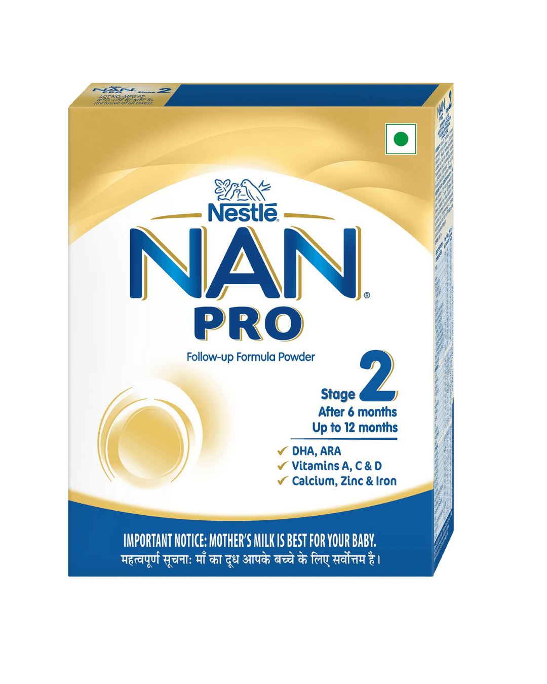 NAN PRO Stage 2 | Follow-up Formula Milk | Powder for babies | (After 6 months), | with DHA-ARA| 400g