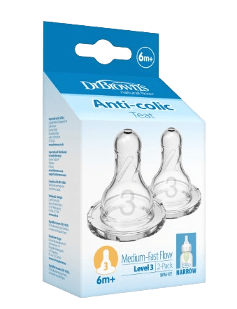 Dr. Brown's Level 3 Silicone Narrow Nipple - 2 Pcs (6-9months)