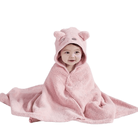 KUB Baby Bath Towel – 65x110 cm (Pink)