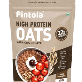 Pintola High Protein Oats | Dark Chocolate flavor | No Refined Sugar | 400gm